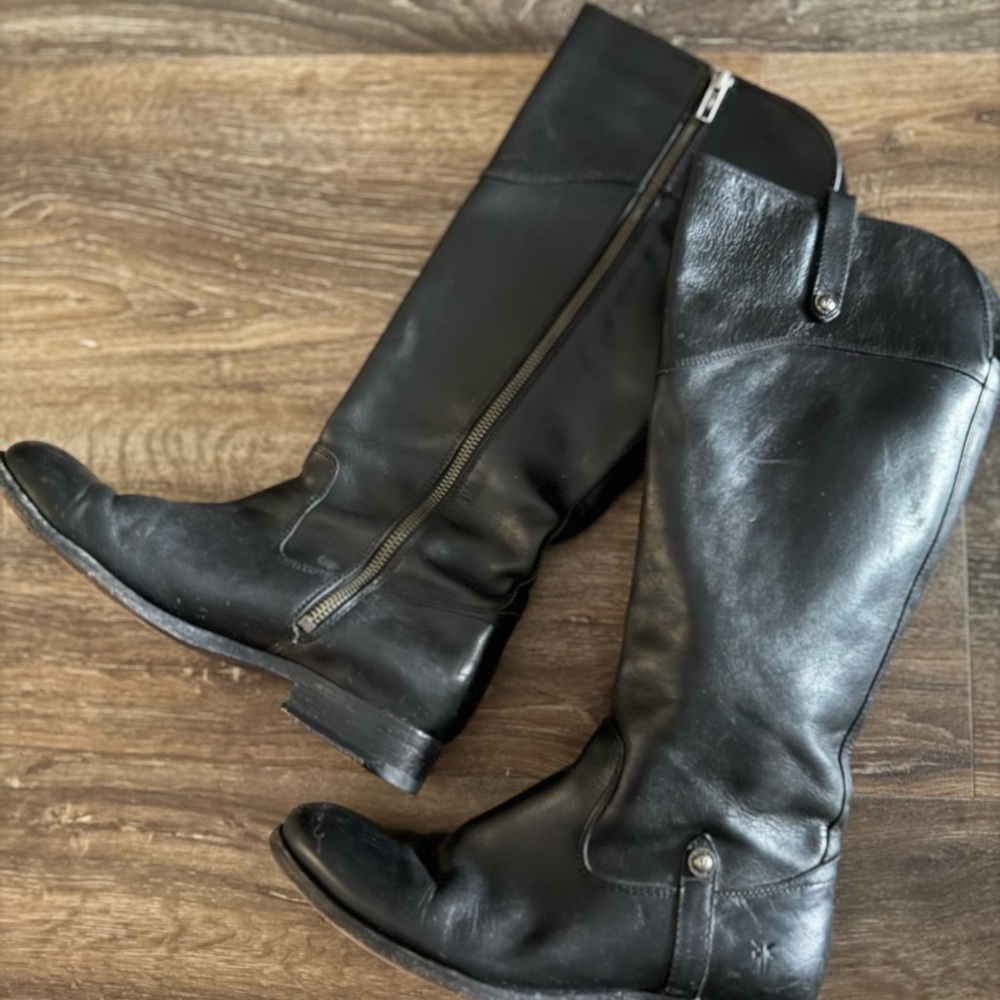 Frye Women's Black Leather Riding Boots